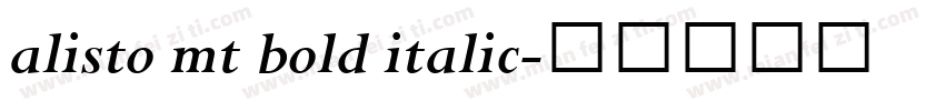 alisto mt bold italic字体转换